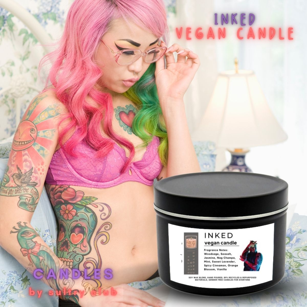 INKED 8 Oz Vegan Candle