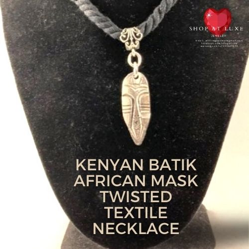 Kenyan Batik Mask Necklace