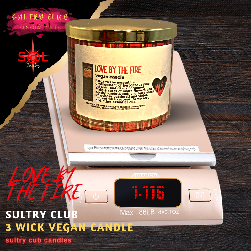 LOVE BY THE FIRE 3 Wick Candle by Sultry Club