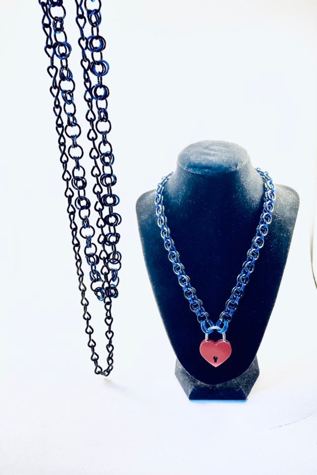 Leather Pride Day Collar And Partner Belt Chain With Key