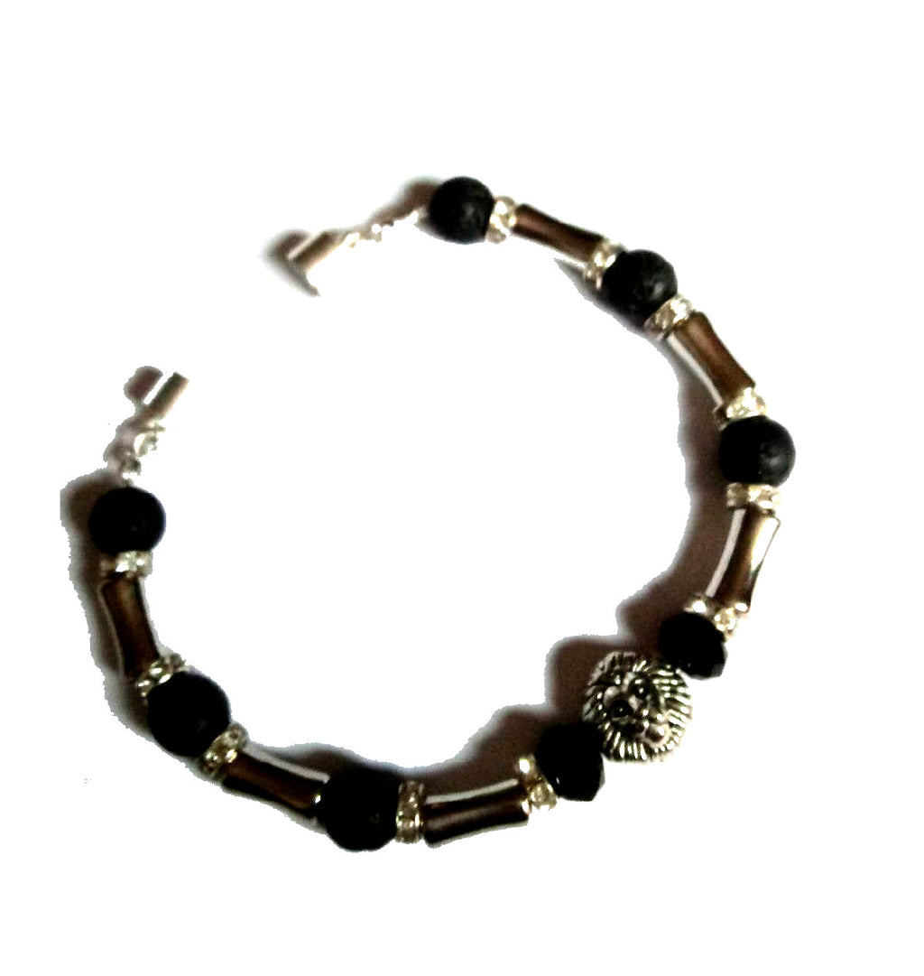 Luxe Lion Head Beaded Bracelet