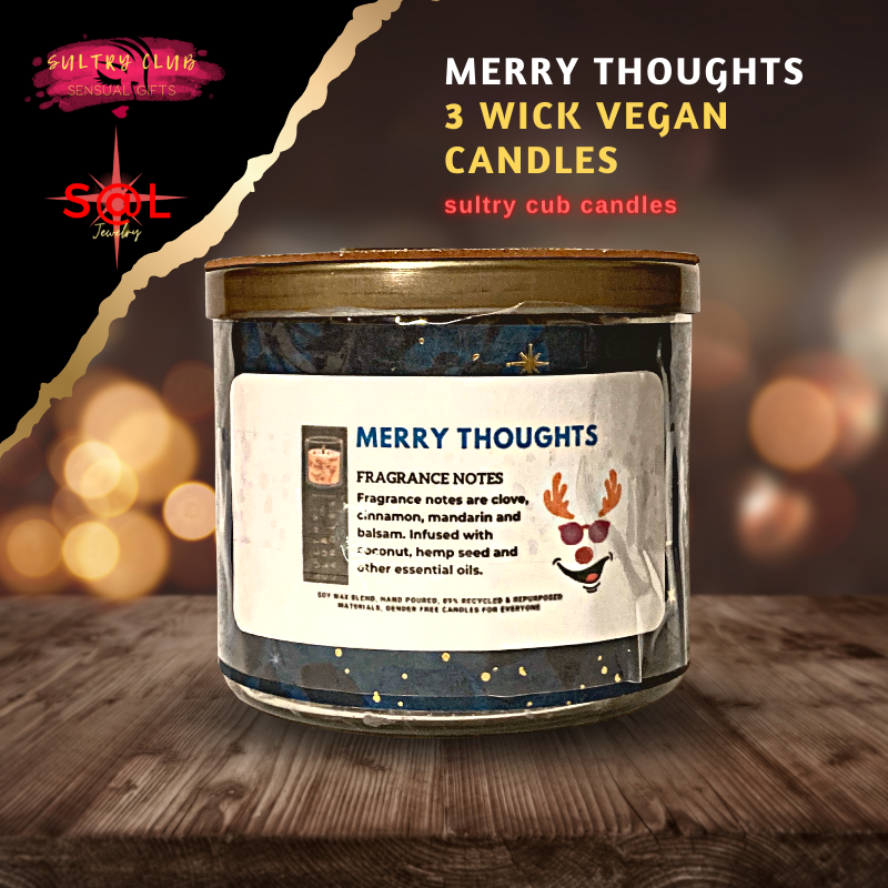 Merry Thoughts 3 Wick Candle