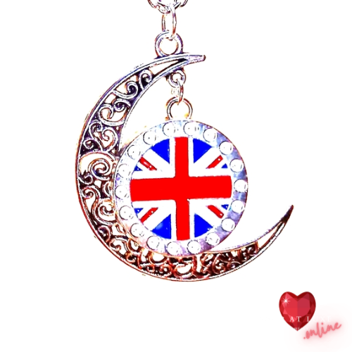 Moon Shines Over UK Necklace