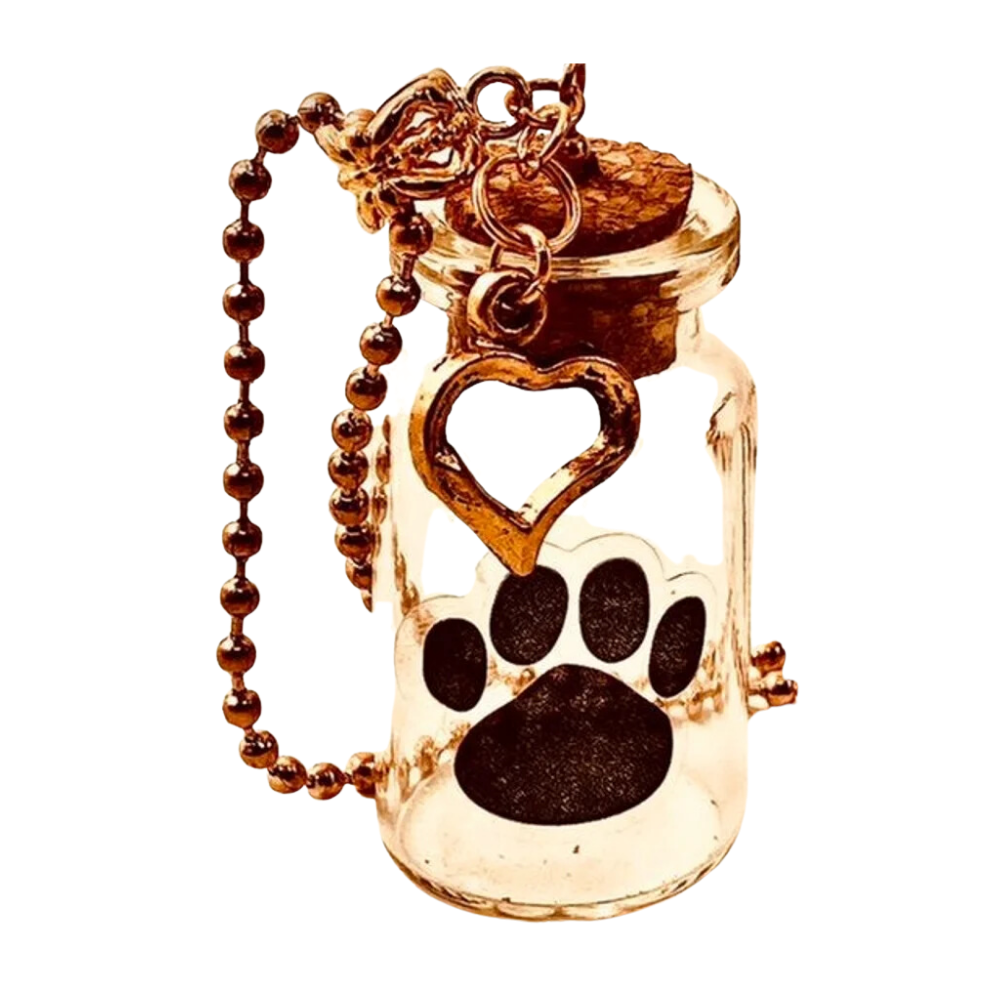 Pet Love Glass Memories Necklace Gold
