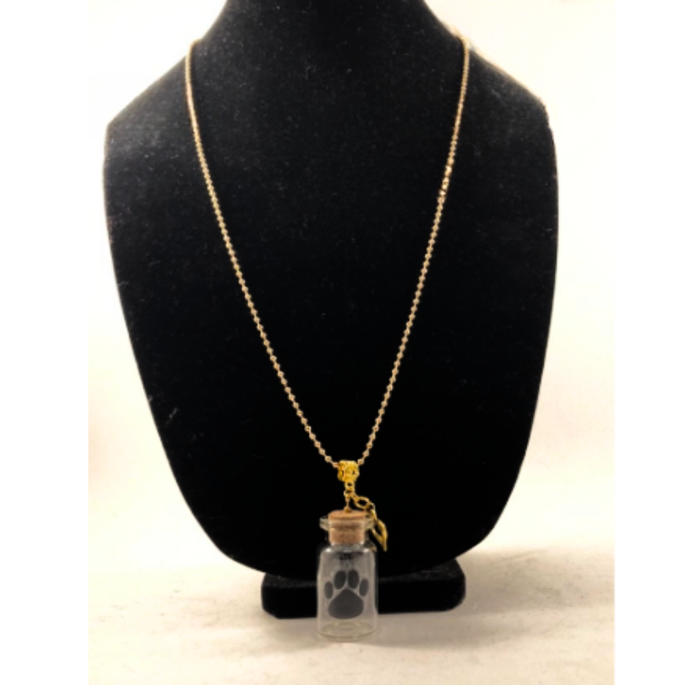Pet Love Glass Memories Necklace Gold