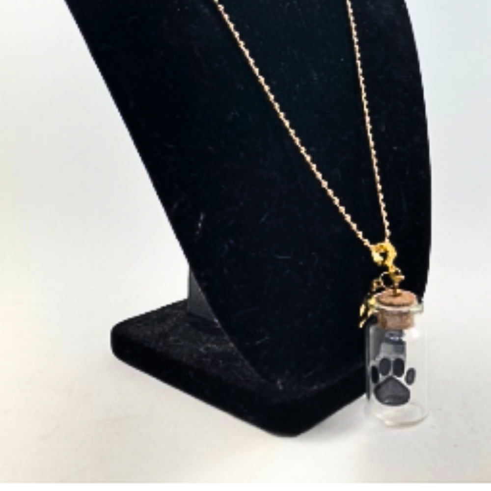 Pet Love Glass Memories Necklace Gold