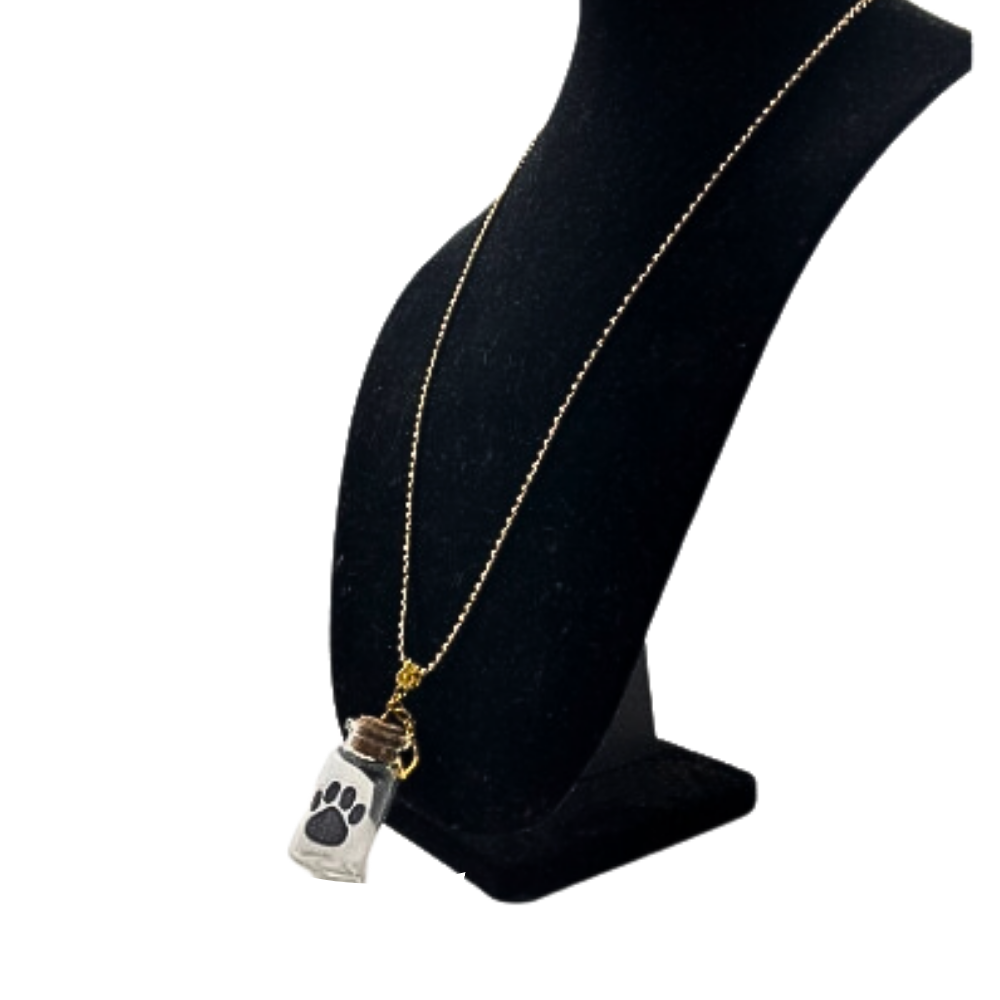 Pet Love Glass Memories Necklace Gold