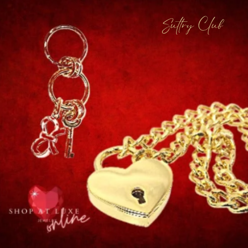 Heart Padlock And Key Discreet Choker