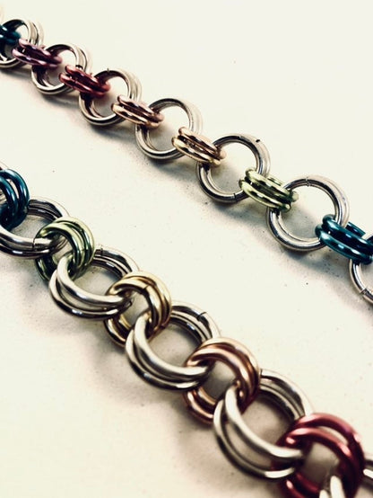 Pride Flag Steel Chainmaille Belt Chain