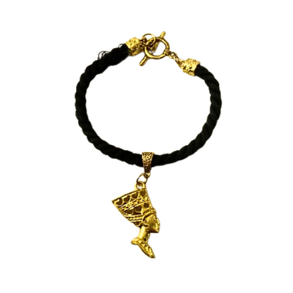 Queen Nefertiti Twisted Textile Bracelet