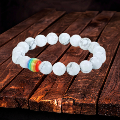 Rainbow Pop Turquoise Beaded Bracelet