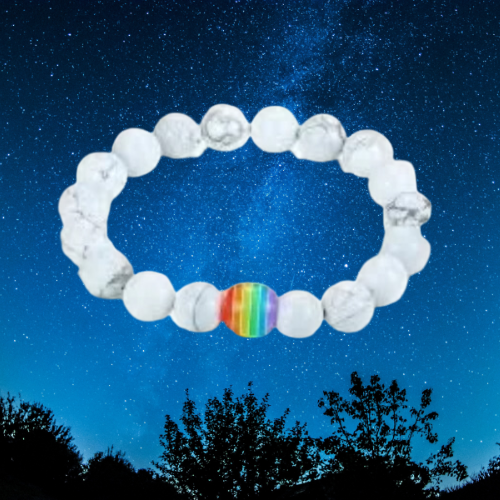 Rainbow Pop Turquoise Beaded Bracelet