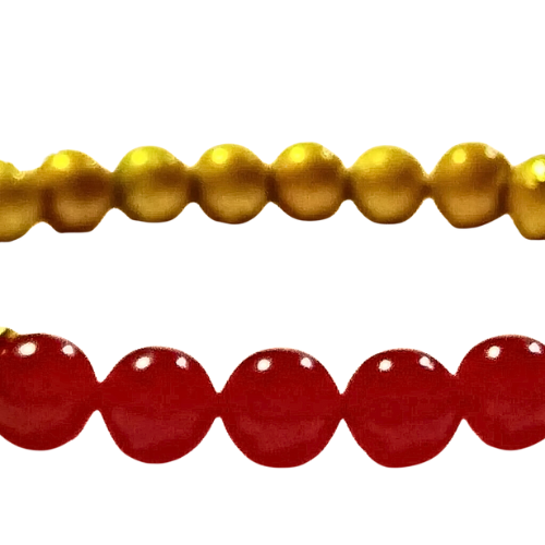 Red Jade And Gold Hematite Bracelet