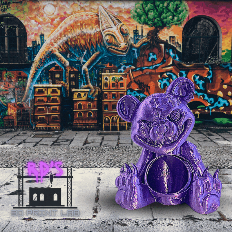 SCARE BEAR WITH SECRET COMPARTMENT 3D PRINTED FIGURE