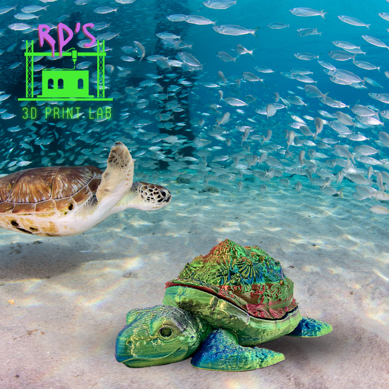 SEA TURTLE (GREEN METALLIC) WITH SECRET COMPARTMENT