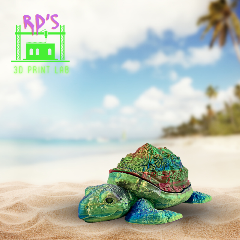 SEA TURTLE (GREEN METALLIC) WITH SECRET COMPARTMENT