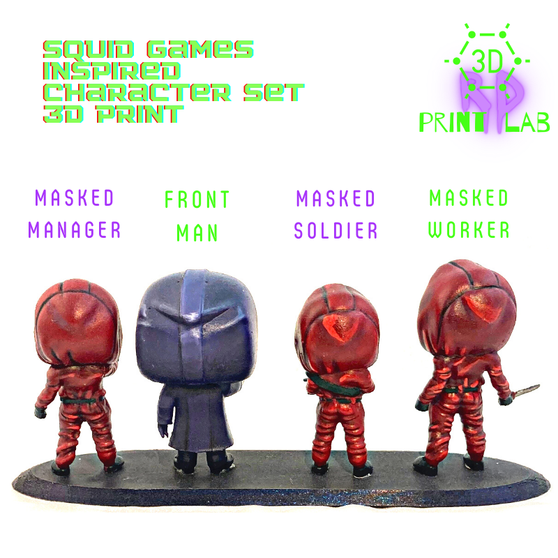 SQUID GAMES INSPIRED CHARACTER SET 3D PRINT