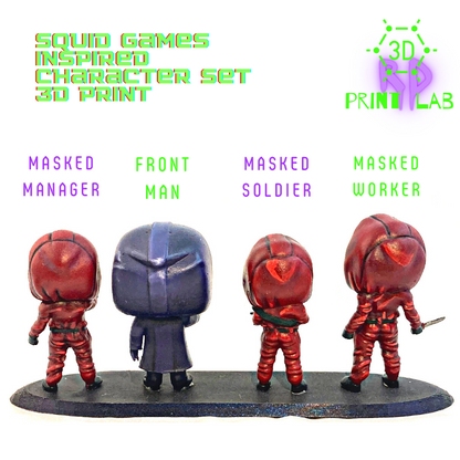 SQUID GAMES INSPIRED CHARACTER SET 3D PRINT