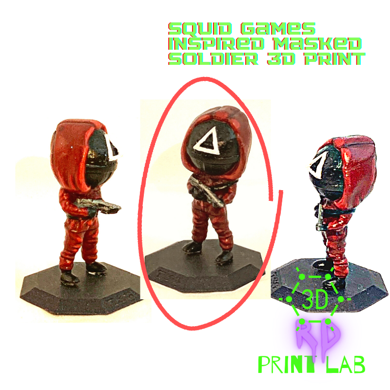 SQUID GAMES INSPIRED MASKED SOLDIER 3D PRINT