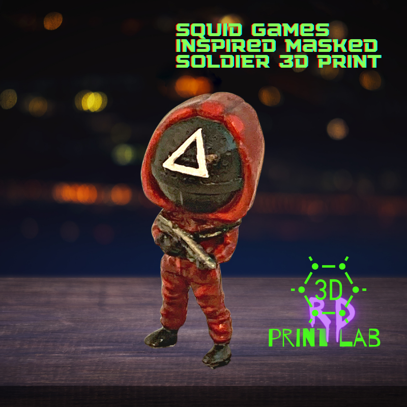 SQUID GAMES INSPIRED MASKED SOLDIER 3D PRINT