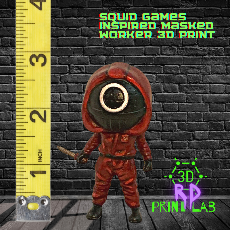 SQUID GAMES INSPIRED MASKED WORKER 3D PRINT