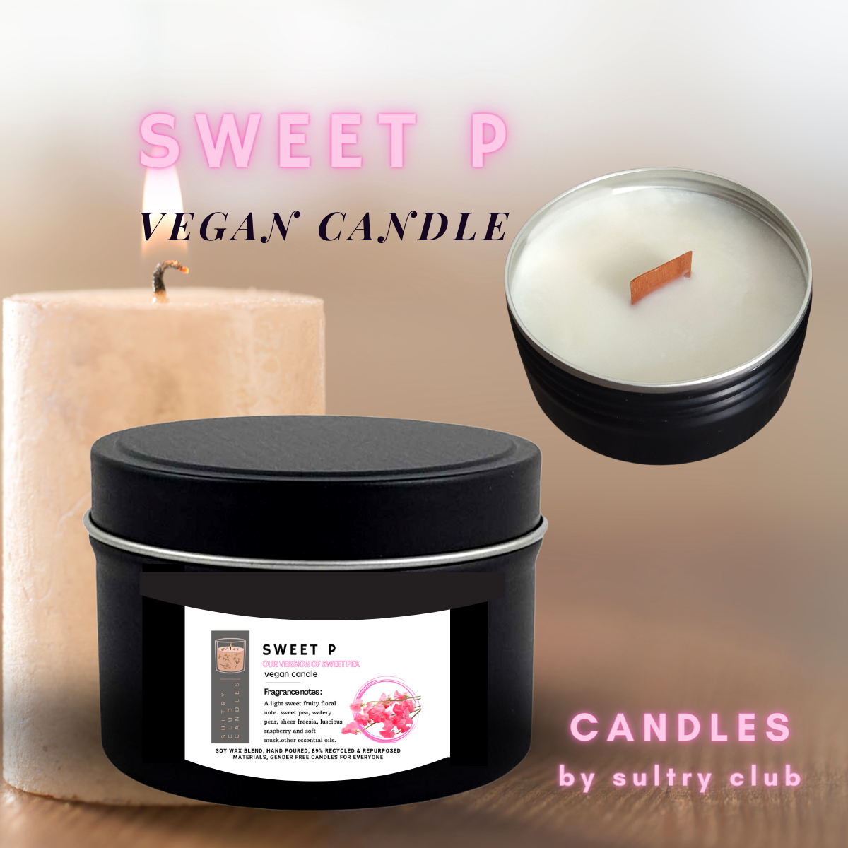 SWEET P VEGAN CANDLE