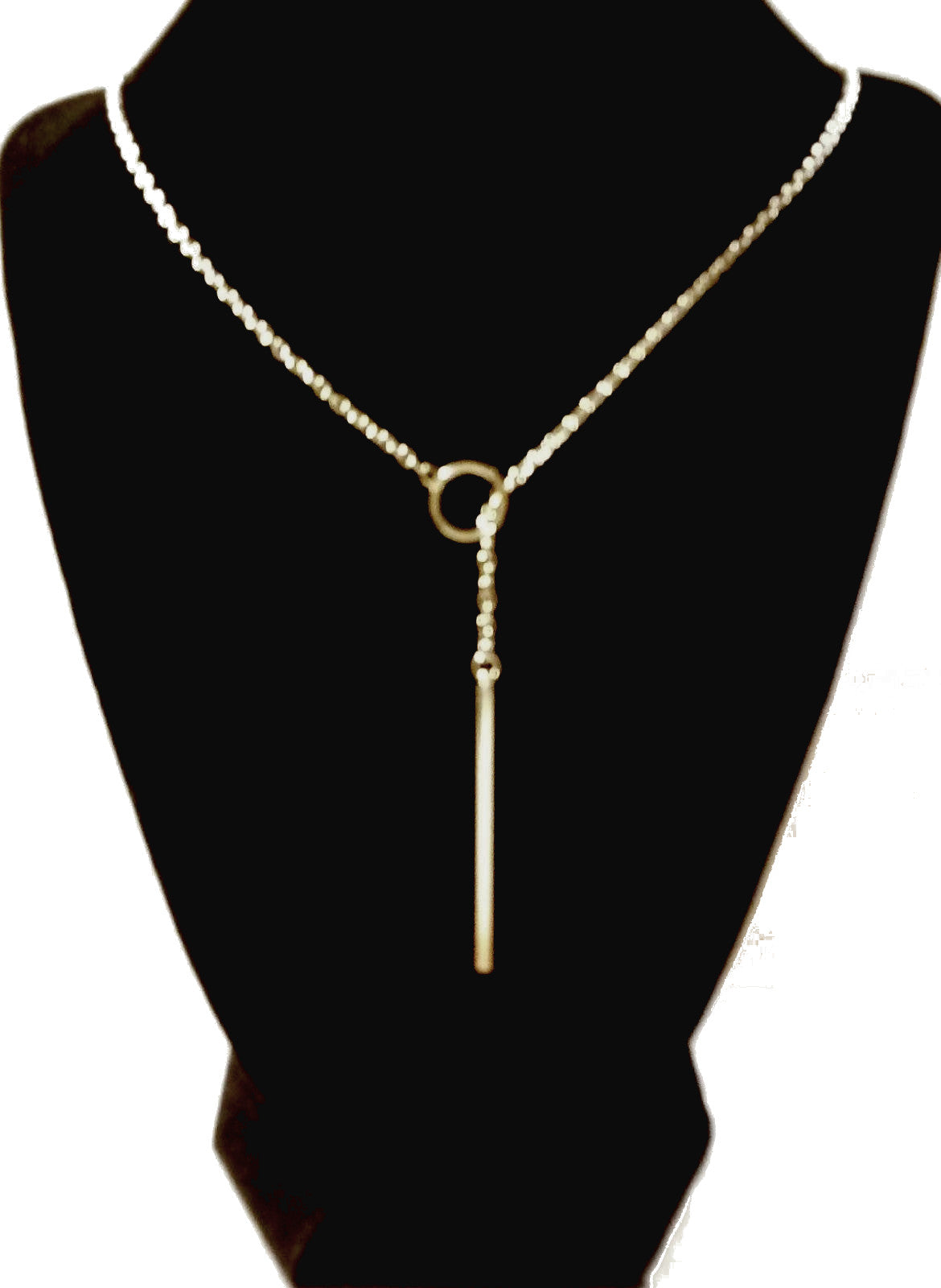 Silver Bar Discreet Day Lariat Necklace