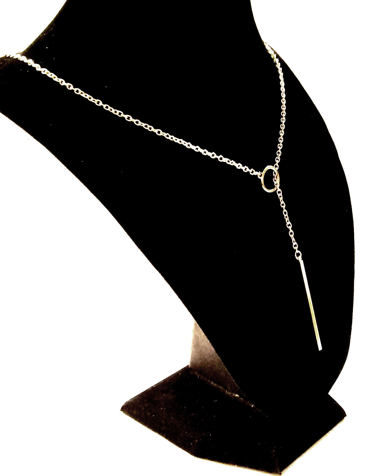 Silver Bar Discreet Day Lariat Necklace