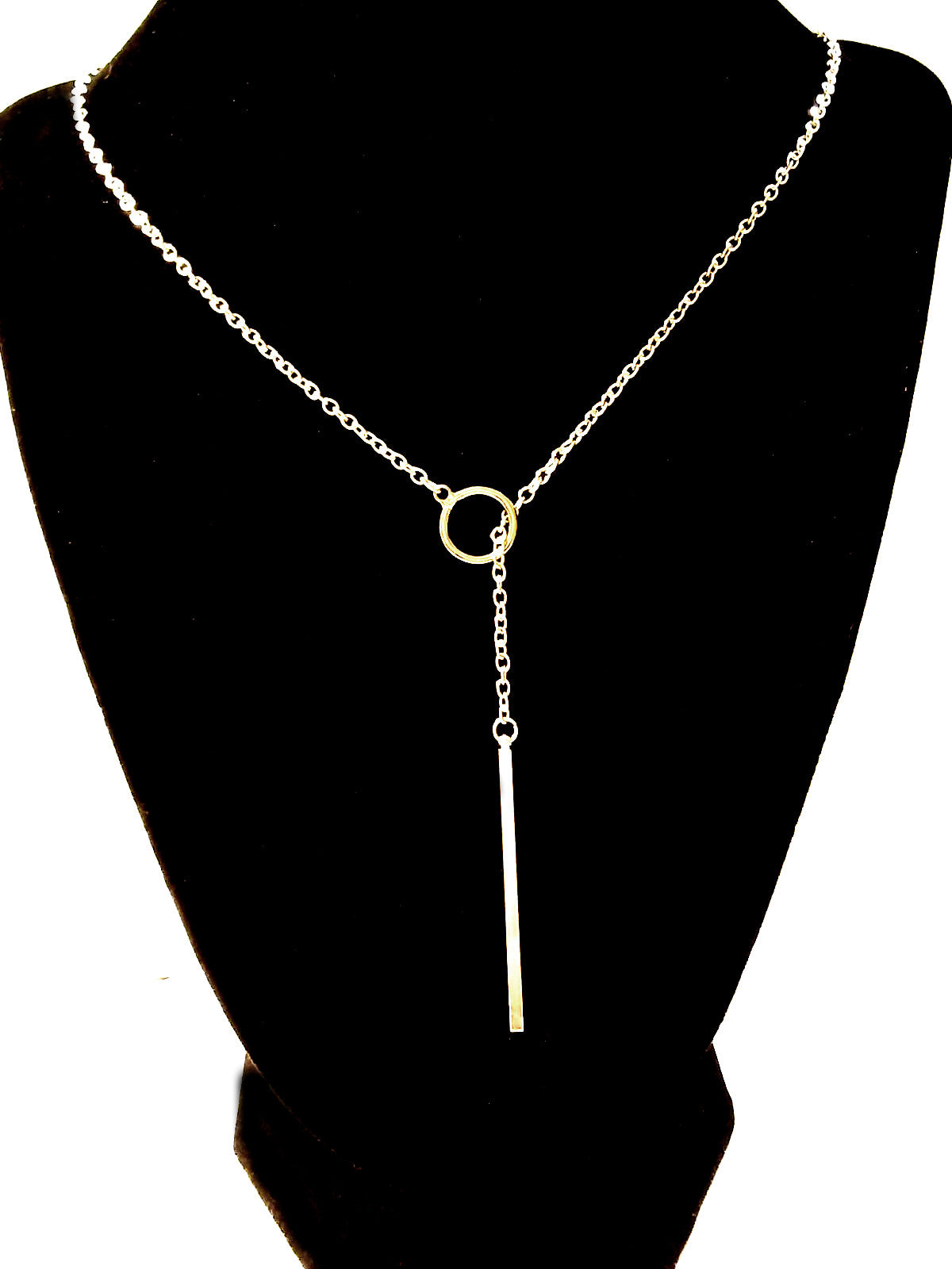 Silver Bar Discreet Day Lariat Necklace