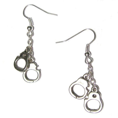 Silver Handcuffs Earrings