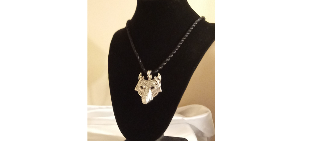 Silver Viking Nordic Wolf Necklace