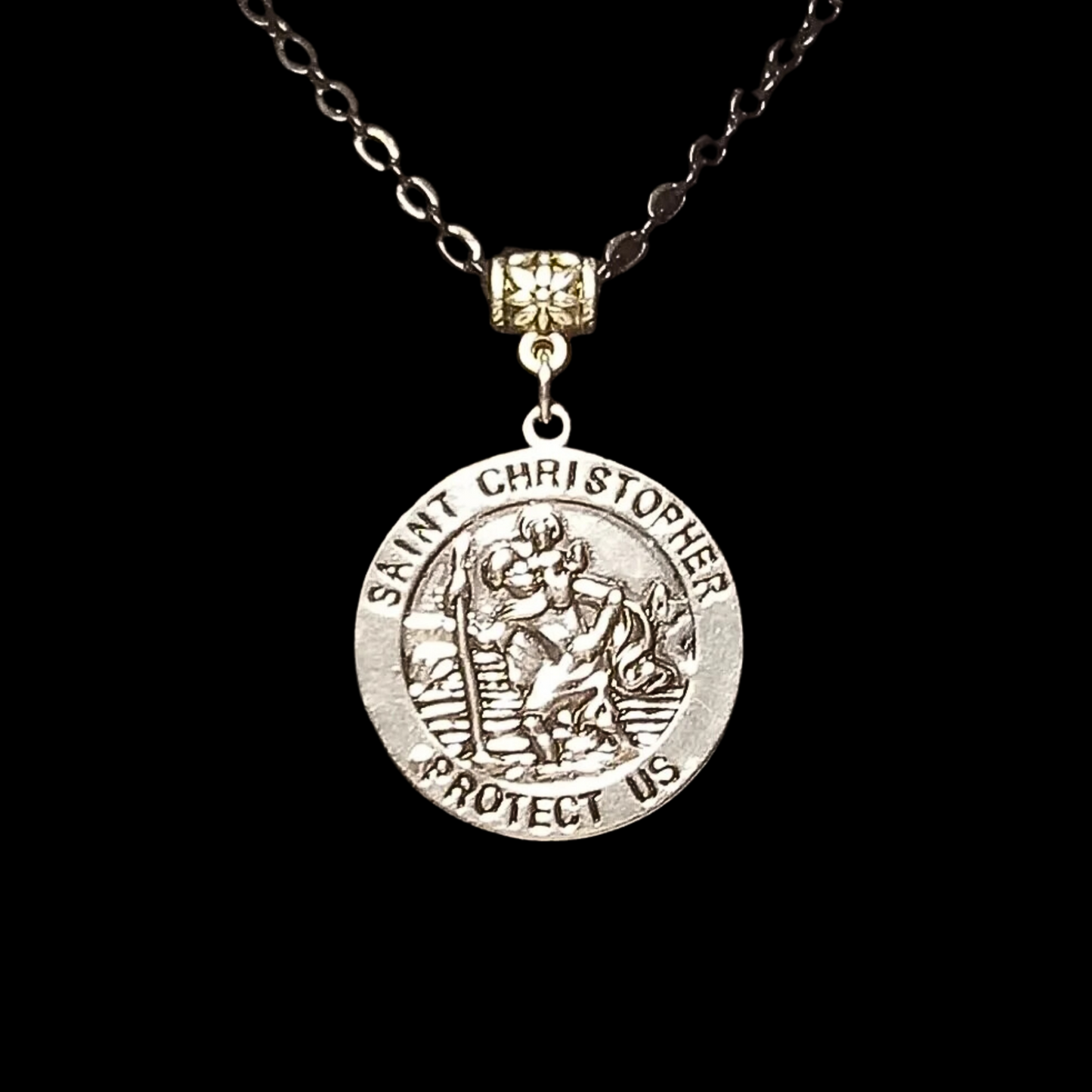 Saint Christopher Medallion Necklace