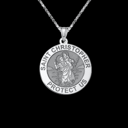 Saint Christopher Medallion Necklace