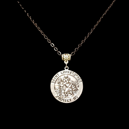 Saint Christopher Medallion Necklace