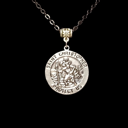 Saint Christopher Medallion Necklace