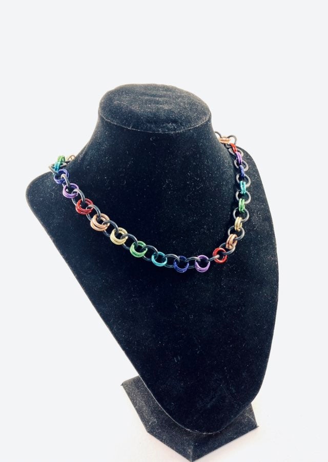 Steel & Stretchy Silicone Pride Choker