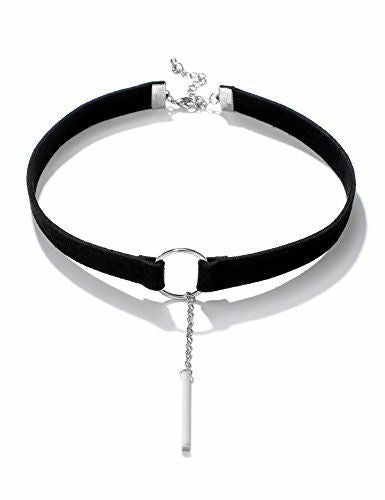 Submissive Silver Bar And O Ring Choker