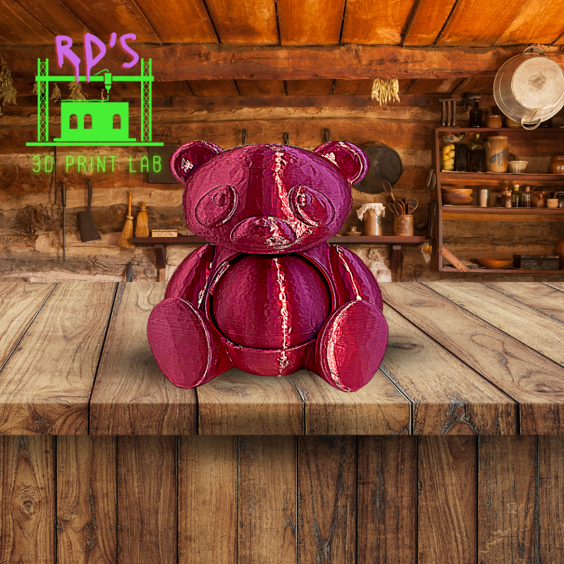 TEDDY BEAR WITH SECRET COMPARTMENT 3D PRINTED FIGURE