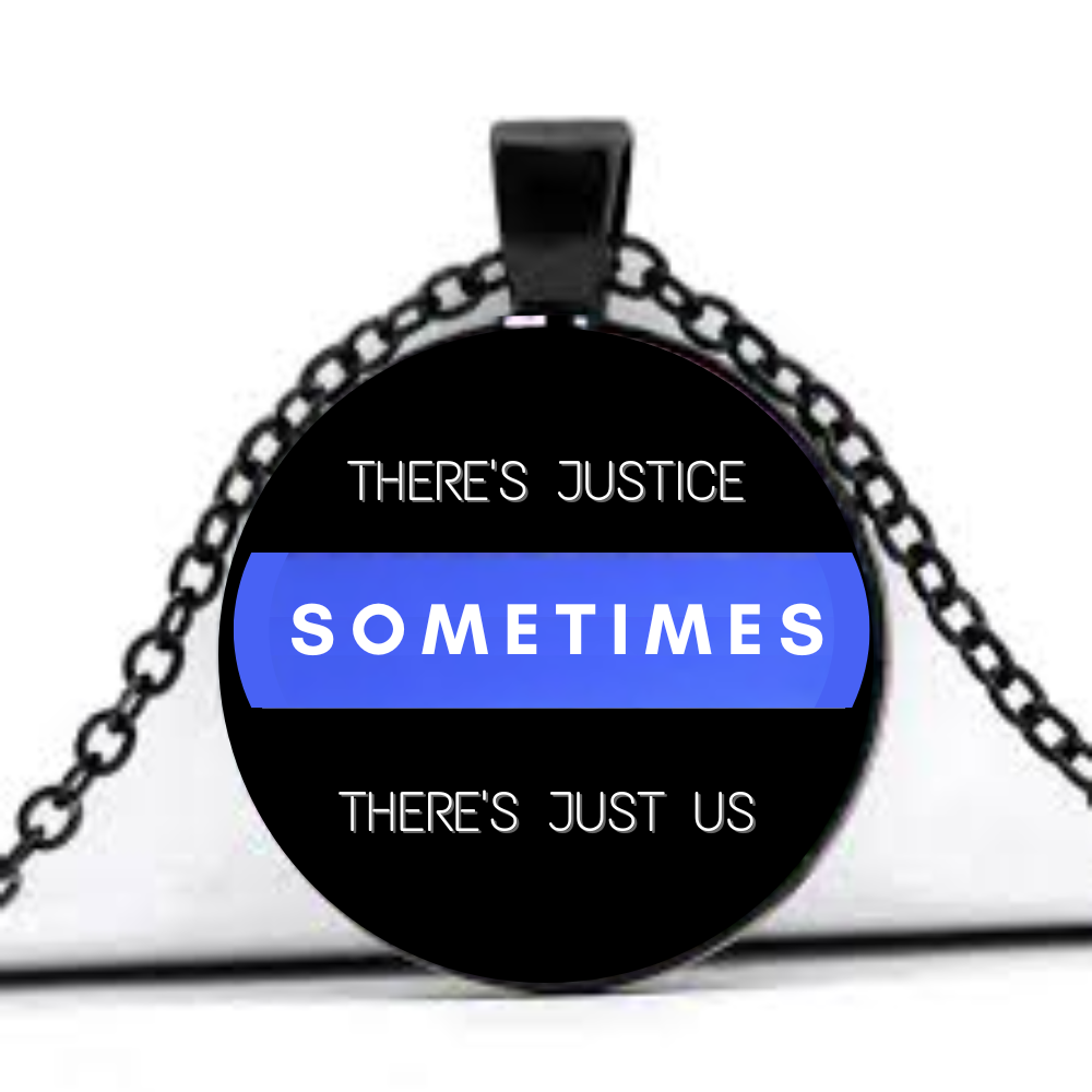 Thin Blue Line Cabochon Necklace