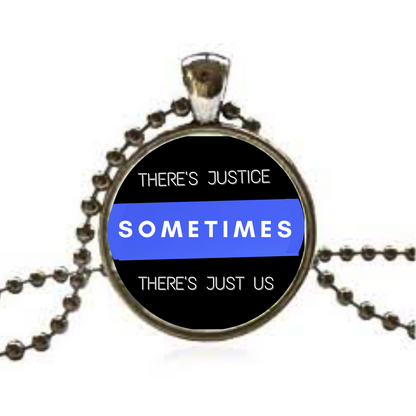 Thin Blue Line Cabochon Necklace