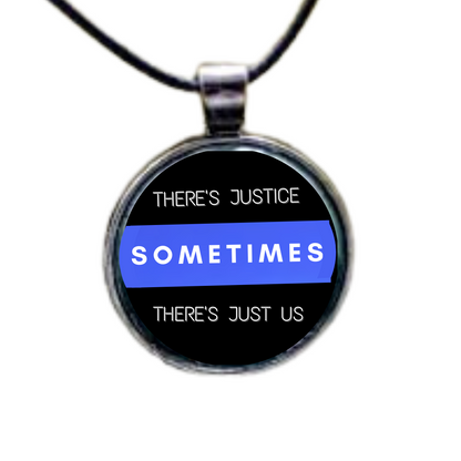 Thin Blue Line Cabochon Necklace