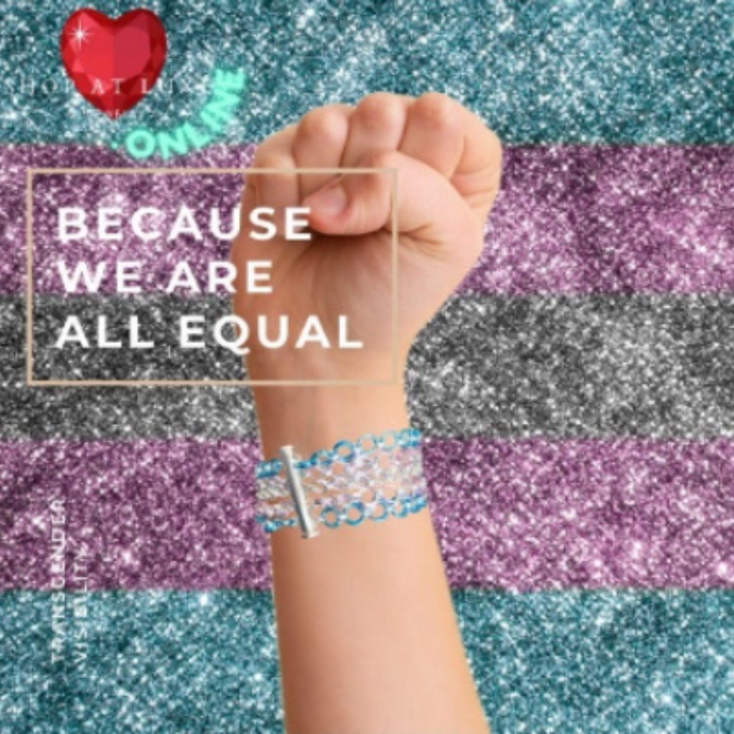 Transgender Day Of Visibility Chainmaille Bracelet