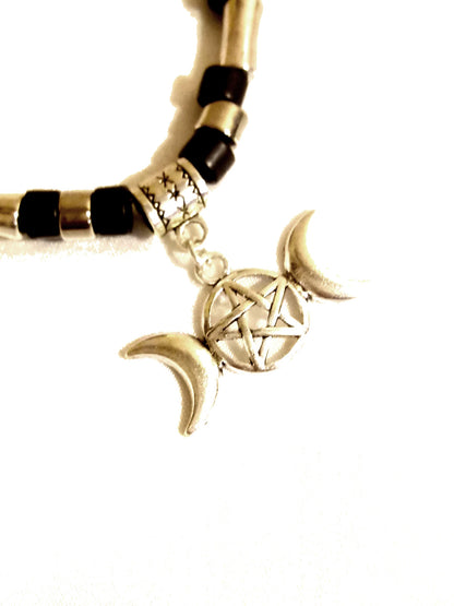 Triple Moon Goddess Bracelet