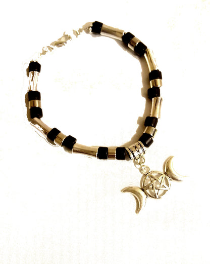 Triple Moon Goddess Bracelet