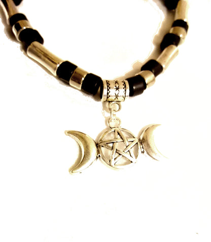 Triple Moon Goddess Bracelet