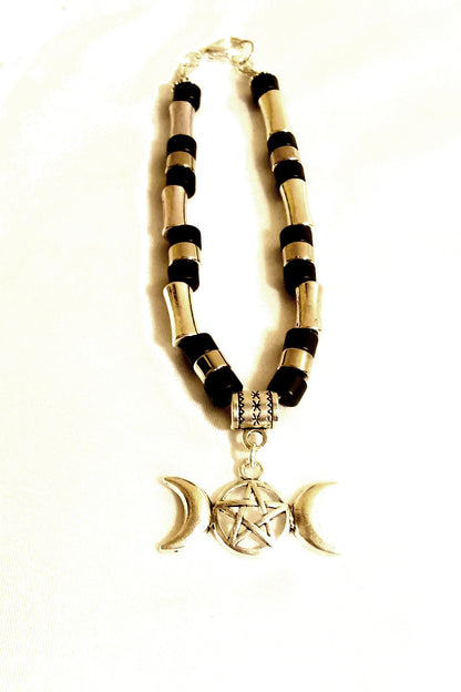 Triple Moon Goddess Bracelet