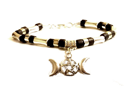 Triple Moon Goddess Bracelet