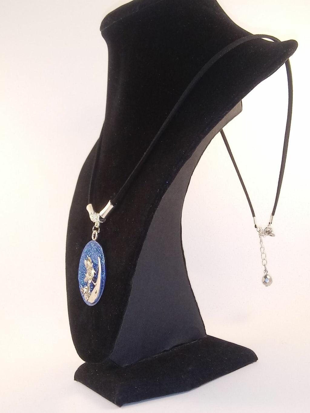 Triple Moon Goddess Soft Suede Necklace