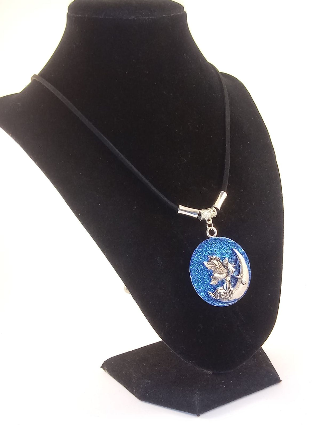 Triple Moon Goddess Soft Suede Necklace