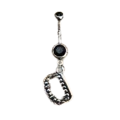 Vampire Teeth Goth 14g Steel Belly Ring